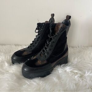 Louis Vuitton Black and Brown Platform Shoes